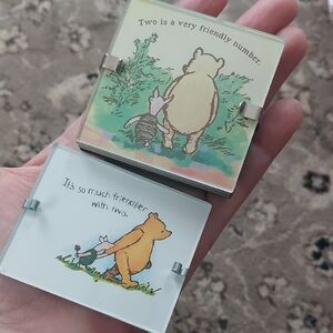 Lot 2 Disney Winnie The POOH Mini Pictures Acrylic Standees